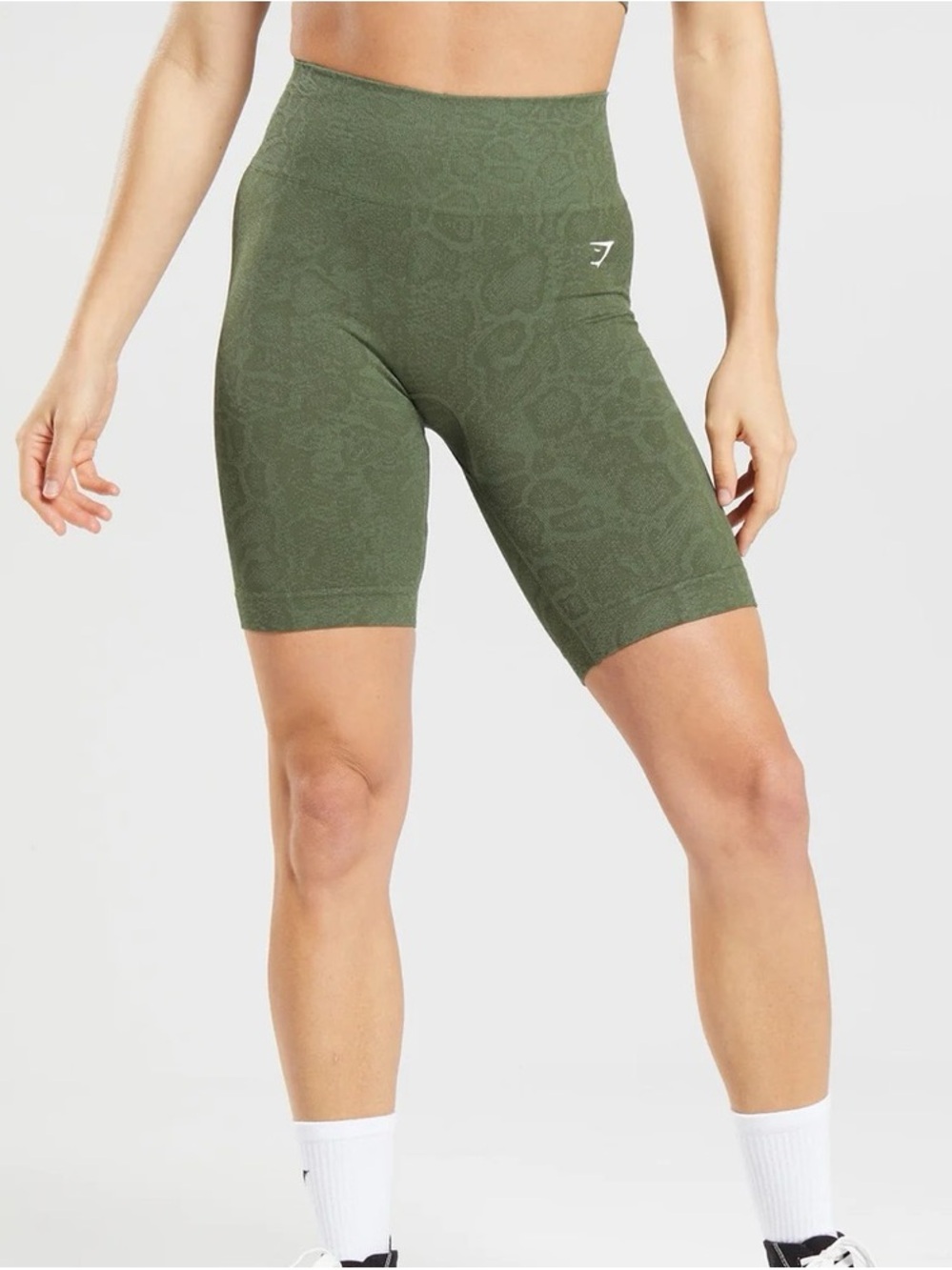 Gymshark Seamless High-Rise Bike Shorts in Olive